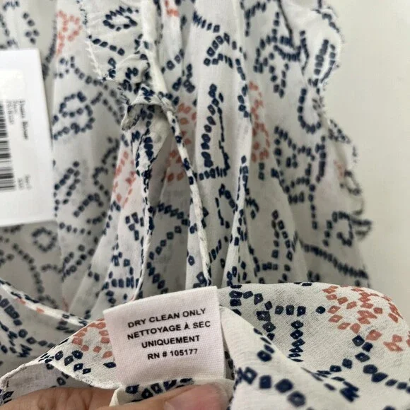 Ulla Johnson New Dunia Silk Blouse Women’s Size 0 Cold Shoulder Floral Ruffle